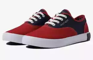 TOMMY HILFIGER RALEM ZAPATILLAS CON CORDONES PARA HOMBRE COLOR ROJO MEDIO TALLA 12M NUEVAS EN CAJA - Imagen 1 de 7