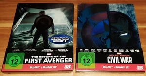 Marvels Captain America 2 + 3 (2 Limited-Steelbook's~Blu-ray/Blu-ray 3D) NEU/OVP - Picture 1 of 6