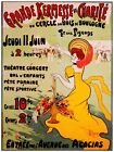 2591. Carnaval de Charité en France-Paris Affiche. Robe jaune fille heureuse. Art nouveau