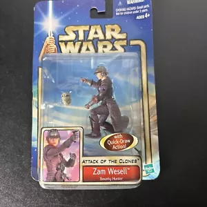 Zam Wesell Star Wars Attack of the Clones 2002 Hasbro Action Figure NEW IN BOX - Picture 1 of 6