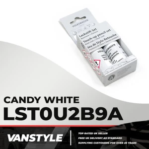 CANDY WHITE LB9A GENUINE VW TOUCH UP PAINT AUDI SEAT SKODA SCRATCH CHIP REPAIR - Picture 1 of 5