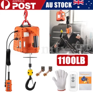 1100LB Electric Wire Cable Hoist Winch Crane Lift Overhead Remote Control - Picture 1 of 8
