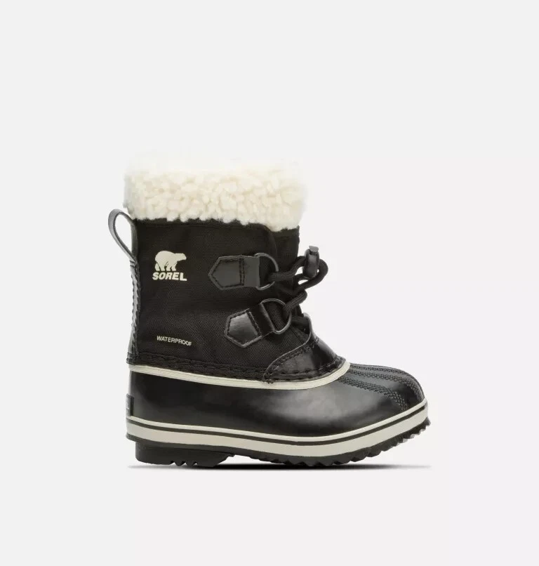 BOTA IMPERMEABLE PARA NIÑOS SOREL $90.00 YOOT PAC™ NYLON, Talla 13 Negra Foto 1 de 4