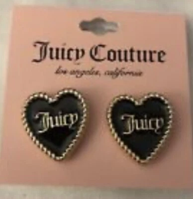 Juicy Couture Enamel Heart Stud Earrings - Image 1 of 2