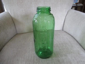 Vintage Green Glass Juice or Water Refrigerator Bottle No Cap 40 oz. - Picture 1 of 12