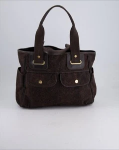 Borbonese Borsa Donna In Tela Col. Marrone - Foto 1 di 5