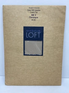 NOS Ann Taylor LOFT Control Top Pantyhose Sheer with Spandex Sz 3 Champagne - Picture 1 of 5