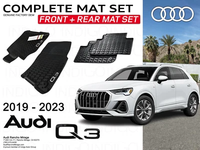 Alfombrillas originales Audi Q3 2019-2023 para todo tipo de clima - ¡Juego delantero + trasero! Foto 1 de 2