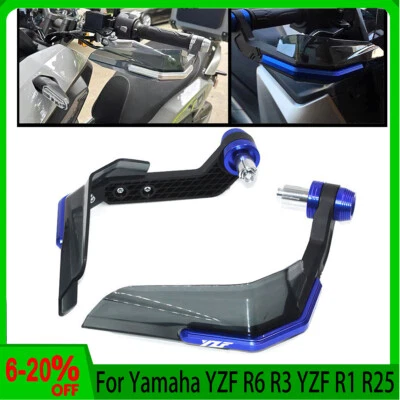 For Yamaha YZF R6 R3 YZF R1 R25 Motorcycle Wind Shield Hand Protector fit 7/8" - Image 1 of 4
