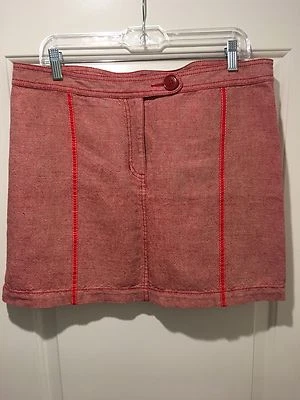 Новый красный Mexx jean джинсовой ткани юбка с красный большой пуговицы деталь размер 14 - Изображение 1 из 4