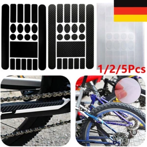 DE Fahrrad Aufkleber Schutzfolie Rahmenschutz Rahmen Schutz Folie / Schwarz Matt - Picture 1 of 22