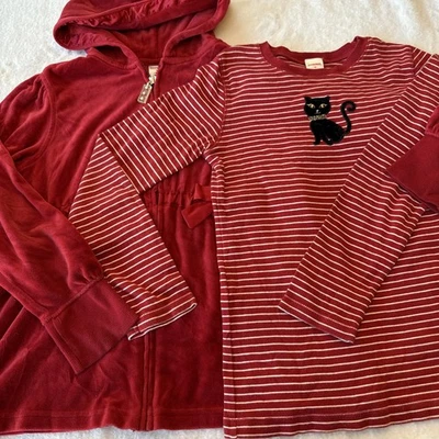 Gymboree 10-12 Glamour Kitty/ Holiday Friends Hoodie/ Shirt - Image 1 of 4