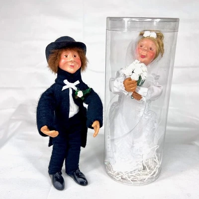 Byers Choice Carolers 2003 raro Kindles novia y novio - EXCELENTE CNDT Foto 1 de 4