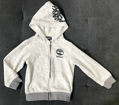 Sudadera con capucha Timberland 3T con cremallera completa gris/gris jaspeado logotipo en capucha y pecho Foto 1 de 4