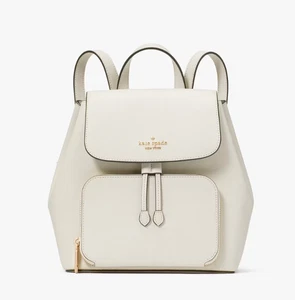 Kate Spade Kristi Leder Rucksack Handtasche Damen Medium Feder grau Tasche Neu mit Etikett - Bild 1 von 7