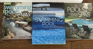 Lot of 3 Swimming Pool & Spas Books Inspiration Designs Building Landscaping - Picture 1 of 4