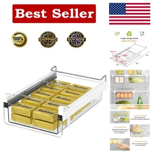 BPA-frei Ausziehbar Kühlschrank Schublade Organizer für Lebensmittel Aufbewahrung - Große Größe - Bild 1 von 8