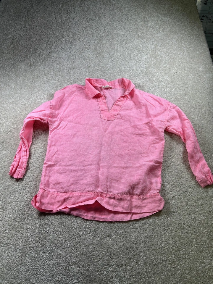 C&C California Shirt Womens Small Linen Long Sleeve Pullover Lightweight Top - Image 1 of 4