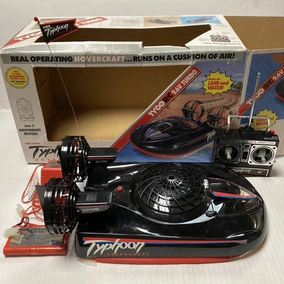 Tyco Turbo Typhoon Hovercraft 9.6 V 1989 RC (WATER & LAND) w/ Box & Control READ - Image 1 of 4