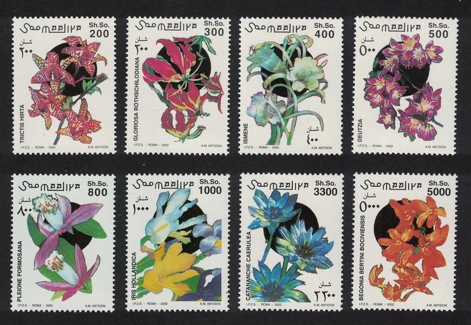 Flowers 8v Somalia 2002 MNH MI#983-990 - image 1 of 1