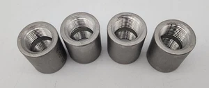 MERIT BRASS K411-08 Pipe Coupling: 1/2", 304 Stainless FNPT Threaded, (LOT OF 4) - Picture 1 of 3