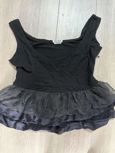 Miu Miu Black Ruffle Sleeveless - Picture 1 of 2