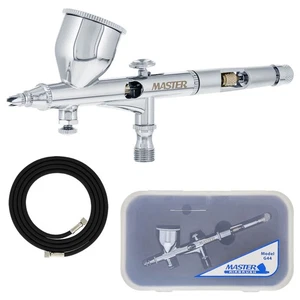 G44 0.2 High Precision Dual-Action Gravity Feed Airbrush Set Kit Hobby Paint - Picture 1 of 5