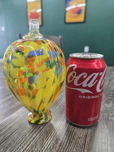 Mundgeblasenes buntes Kunstglas großer Glas Luftballon hängender Sonnenfänger 6,5 Zoll - Bild 1 von 6