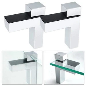 Pinces d'étagère en métal pour étagères en verre avec 3 adaptabilité d'ép - Bild 1 von 10