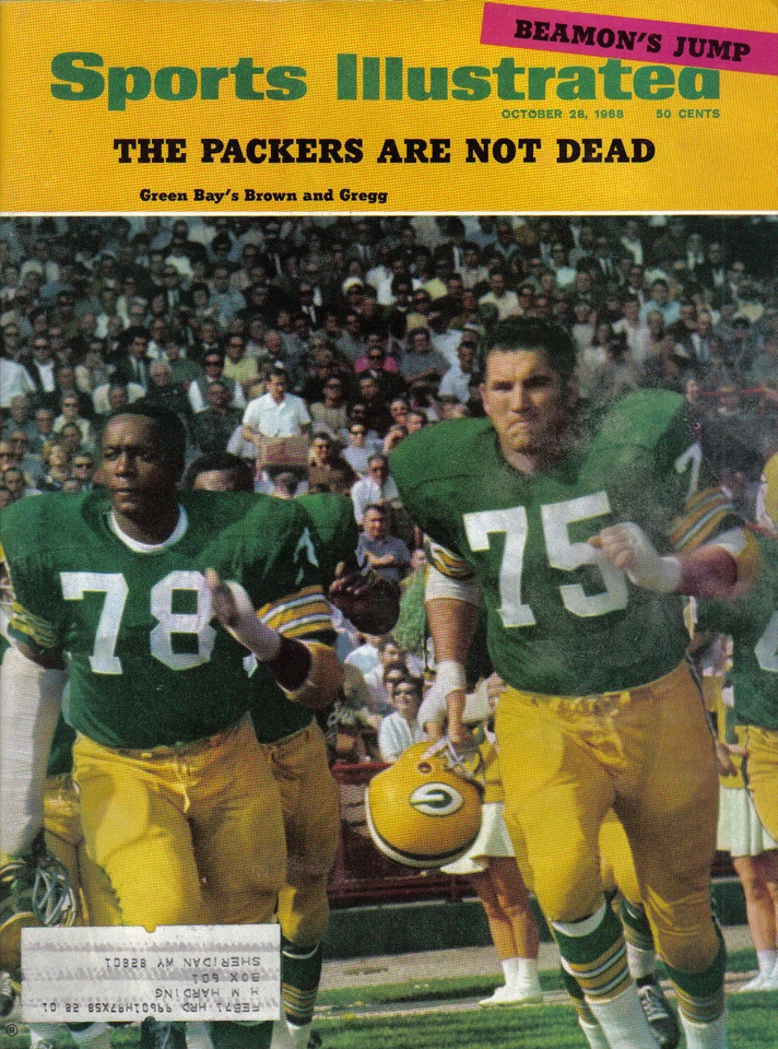 1968 10/28 Sports Illustrated football magazine Forrest Gregg Green Bay Packers - Image 1 of 1