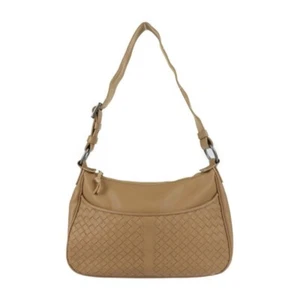 Bottega Veneta Shoulder Bag Intrecciato 135915 Pvc Brown Camel One Handbag - Picture 1 of 24