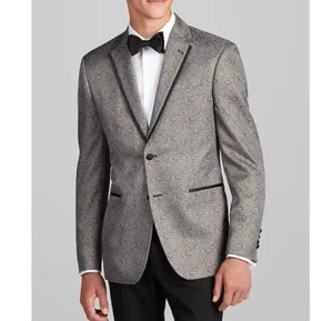 42L Jos A BANK Tailored Satin Edged Lapel Paisley Dinner Jacket Blazer C100829 - Picture 1 of 11