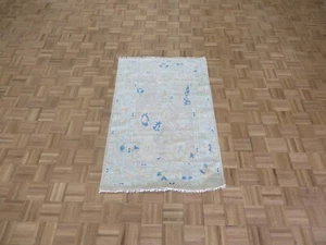 3'3 x 5'1 Hand Knotted Gray Modern Oushak Oriental Rug G15217 - Picture 1 of 12