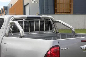 ARCEAU DE BENNE, ROLL BAR, TOYOTA HILUX 16-, INOX DIAM 76, GARANTI 6ANS - Picture 1 of 2