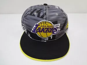 Vintage NBA Los Angeles Lakers AOP Snapback Cap Hat Adidas NEW NWOT - Picture 1 of 7