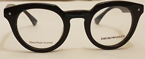 EMPORIO ARMANI EA9800 YWS BRILLENRAHMEN BRILLE SCHWARZ MIT BLAUEM STREIFEN - KLEINE GRÖSSE - Bild 1 von 21