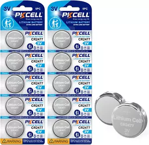 CR2477 ECR2477 3V Button Coin Cell Lithium Batteries Count 10Pcs - Picture 1 of 4