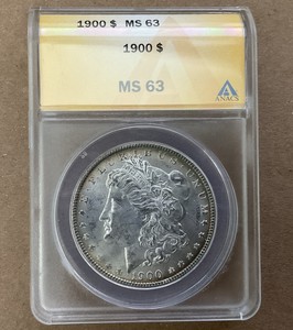 1900 Morgan Silver Dollar ANACS MS63