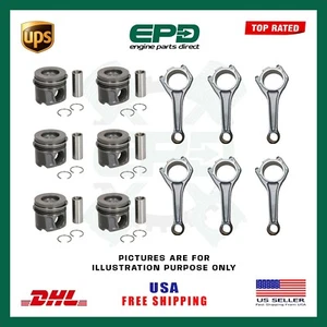 JUEGO DE PISTONES Y ANILLOS RANGE ROVER 3.0D 306DT LAND ROVER BIELA X 6 PIEZAS TDV6 - Imagen 1 de 2