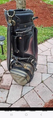 Bolsa de carrinho de golfe HOT-Z 6 vias alça de ombro capa de chuva todo zíper trabalho preto... - Imagem 1 de 4