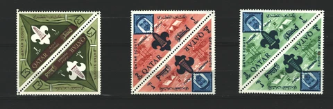 QATAR SELECTION MNH PAIRS BOY SCOUT STAMPS LOT (KATAR 84) Cover