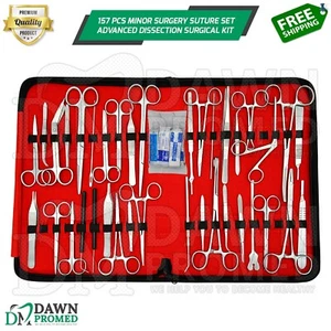 Juego de suturas de cirugía menor 157 piezas kit quirúrgico de disección avanzada grado alemán - Imagen 1 de 8