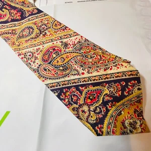Sims Ltd Men's Multi Silk Paisley Business Formal Neck Tie - Foto 1 di 2