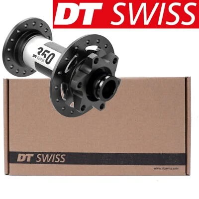 DT Swiss 350 Front 15x110 Boost 6-Bolt Disc Black 32H Thru Axle Hub - Image 1 of 3