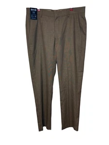 Murano Men's Dress Pants Alex Slim Fit Flat Front Stretch Khaki Sz. 34X30 NWT - Picture 1 of 11
