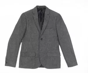 Blazer de tweed gris Topman para hombre, talla 38, espiga - Imagen 1 de 12