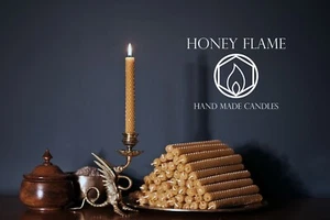 WHOLE SALE 40 x 100% PURE BEESWAX candles ~ 20cm x 2cm ~Eco-friendly - Picture 1 of 3