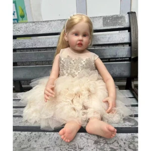 Handmade 30 inch Finished Reborn Baby Realistic Girl Toddler Long Hair Rooted - Bild 1 von 4