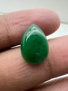 Natural Certified Emerald Cabochon Pear Shape Gemstone| May Birthstone | Jewelry - Picture 1 of 3