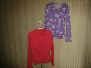 girls lands end swim shirt size 7-8 lot of 2 - Picture 1 of 3